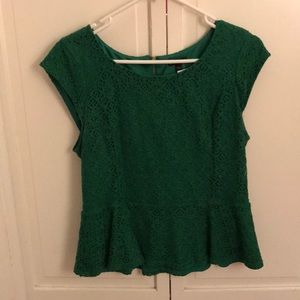 Express lace peplum blouse